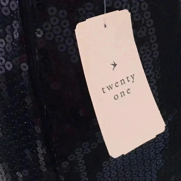 NWT Forever 21 Black Sequin One Shoulder Cocktail Club Dress - Picture 5 of 7